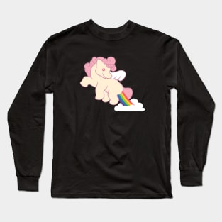 unicorn cute fart sky Long Sleeve T-Shirt